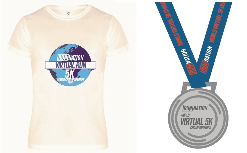 virtual 5k with t-shirt and medal
